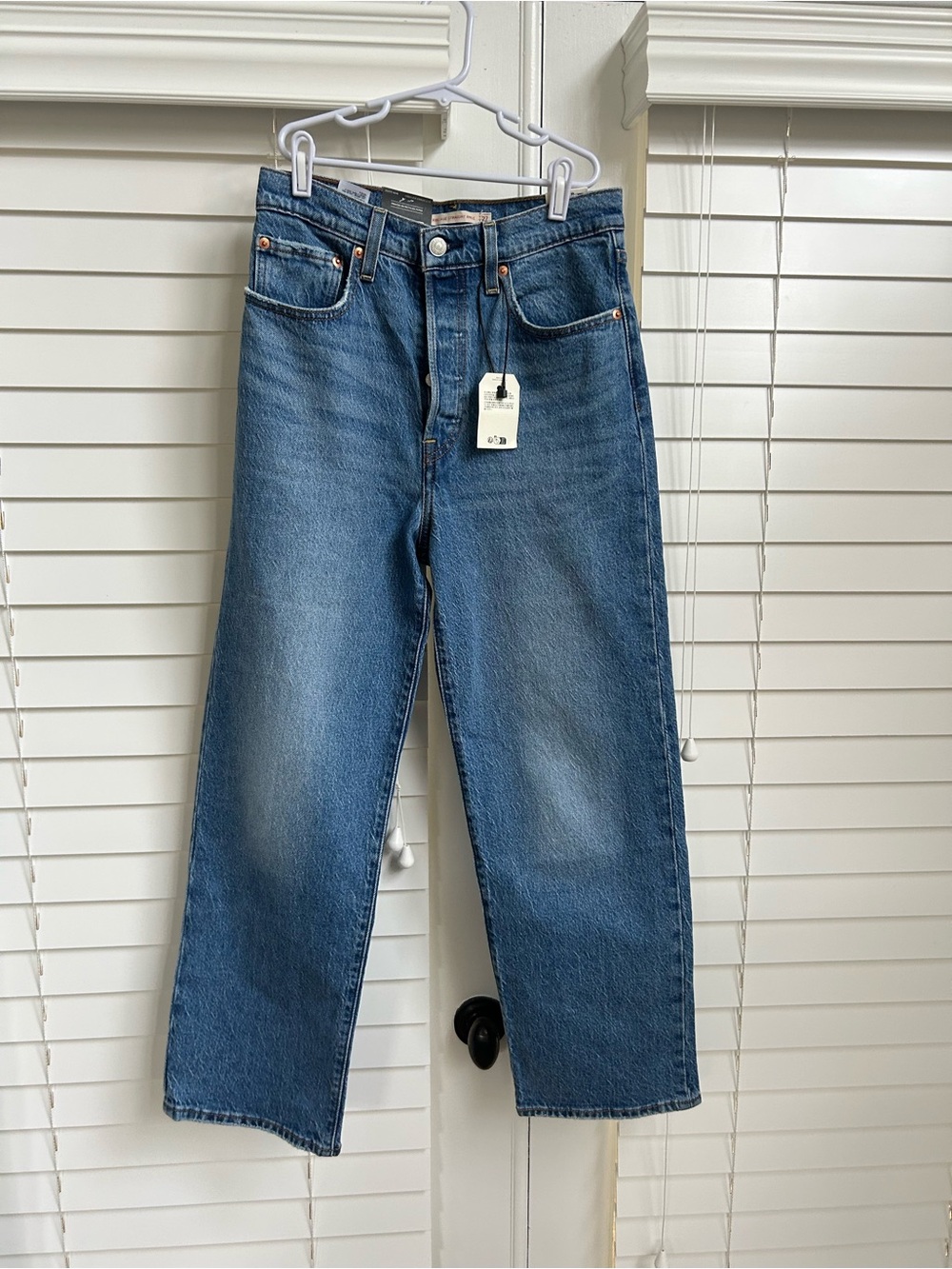 Classic Straight-Leg Blue Jeans